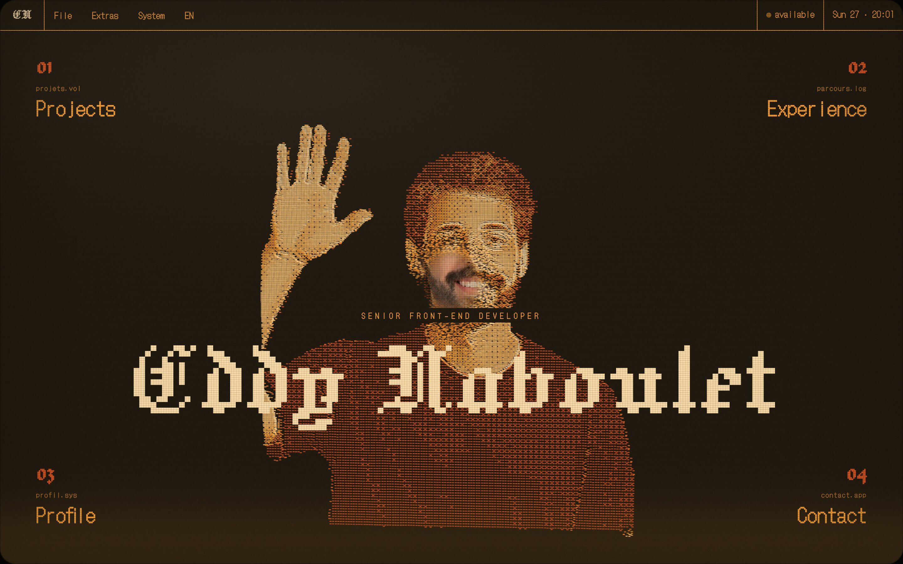 The home page of EDDY-OS